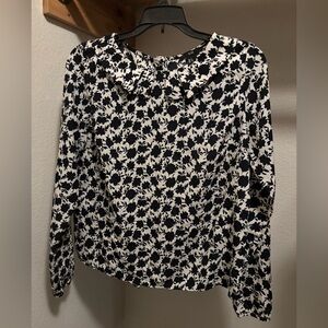 xxi silky floral blouse sz s